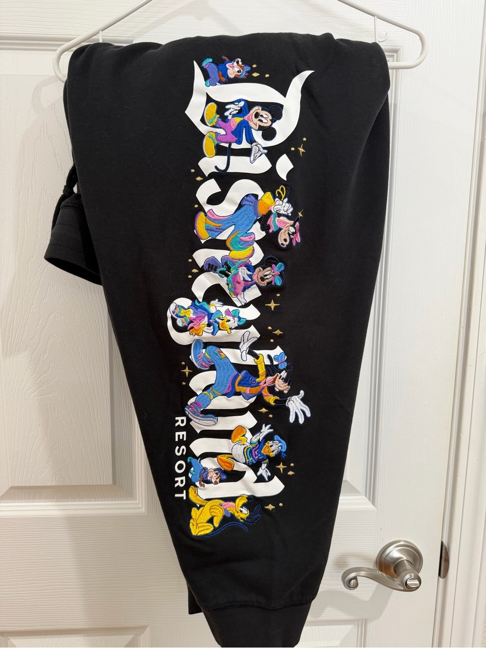 Disney Black Cozy Fleece-Lined Sweatpants with Blue Tag